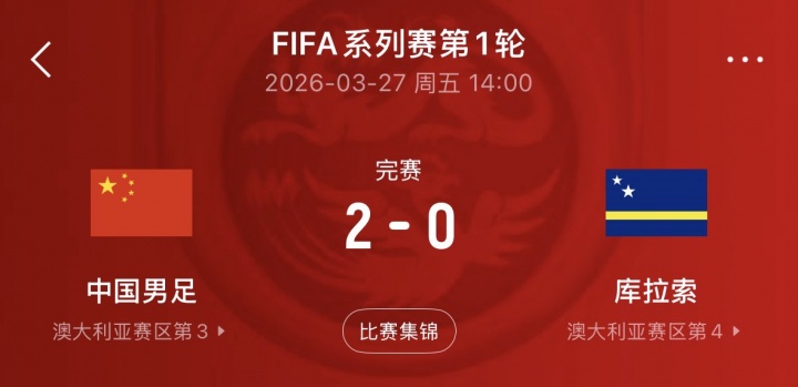 库拉索平厄瓜多尔取世界杯首分，国足3月份热身曾2-0击败库拉索